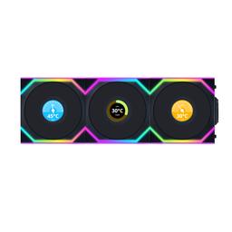 PC用ファン・クーラー LIANLI UNI FAN SL Wireless LCD 120 3Pack Lian Li UNI FAN SL Wireless LCD 50.08 CFM 120 mm Fans 3-Pack