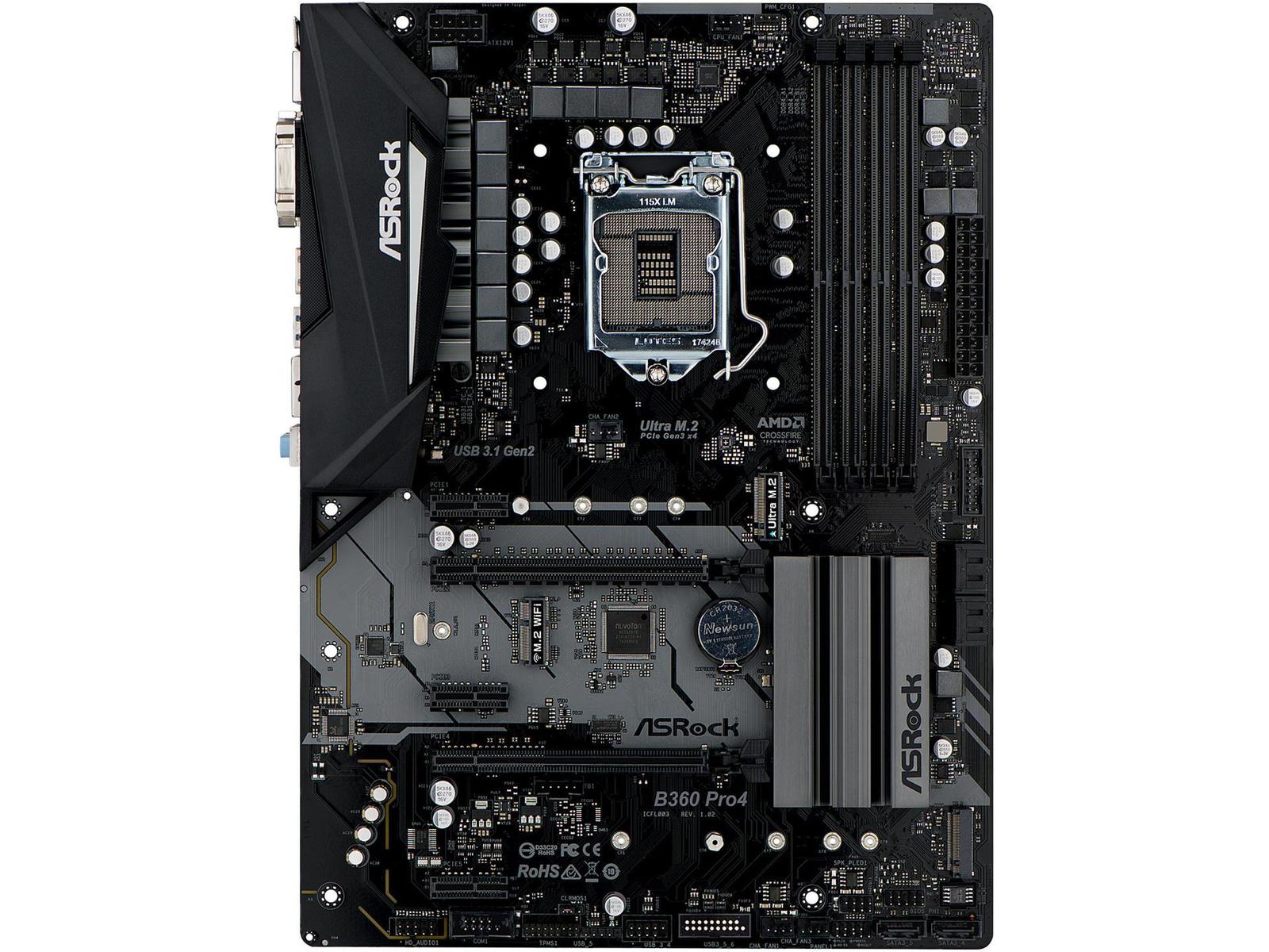 ASRock B360 Pro4 ATX LGA1151 Motherboard (B360 Pro4) - PCPartPicker