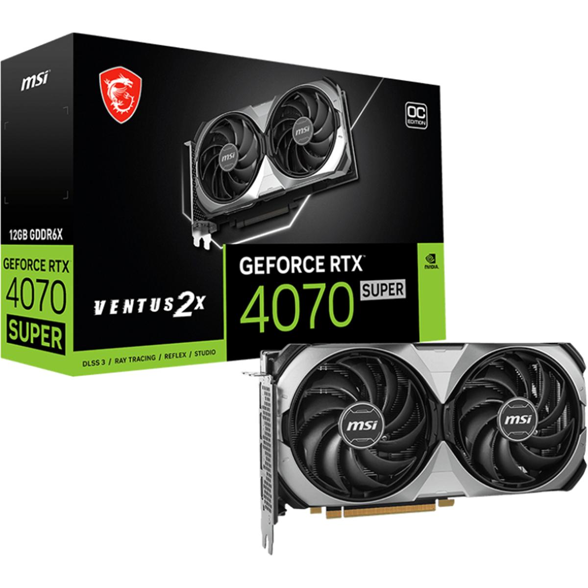 MSI VENTUS 2X OC GeForce RTX 4070 SUPER 12 GB Video Card
