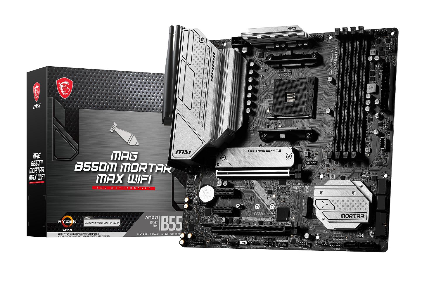 MSI MAG B550M MORTAR WIFIマザーボード MicroATX MSI MAG B550M MORTAR WIFI AMD AM4 DDR4 CF Lightning Gen 4 M