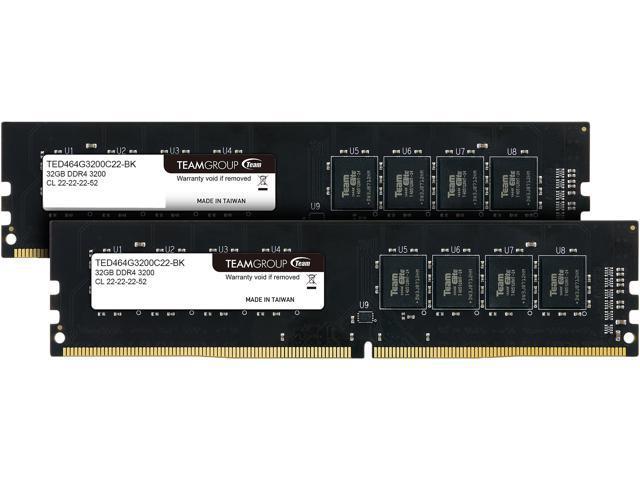 TEAMGROUP Elite 64 GB (2 x 32 GB) DDR4-3200 CL22 Memory