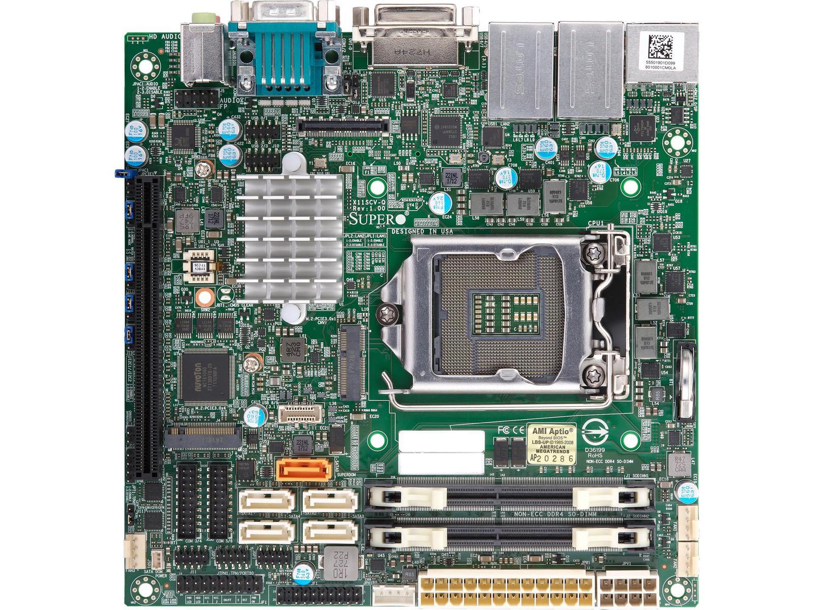 Supermicro MBD-X11SCV-Q-O Mini ITX LGA1151 Motherboard (MBD-X11SCV