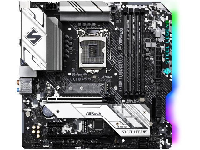 ASROCK　B460M　LGA1200 ASRock B460M Steel Legend Micro ATX LGA1200 Motherboard (B460M