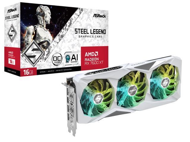 ASRock Steel Legend OC Radeon RX 7600 XT 16 GB Video Card