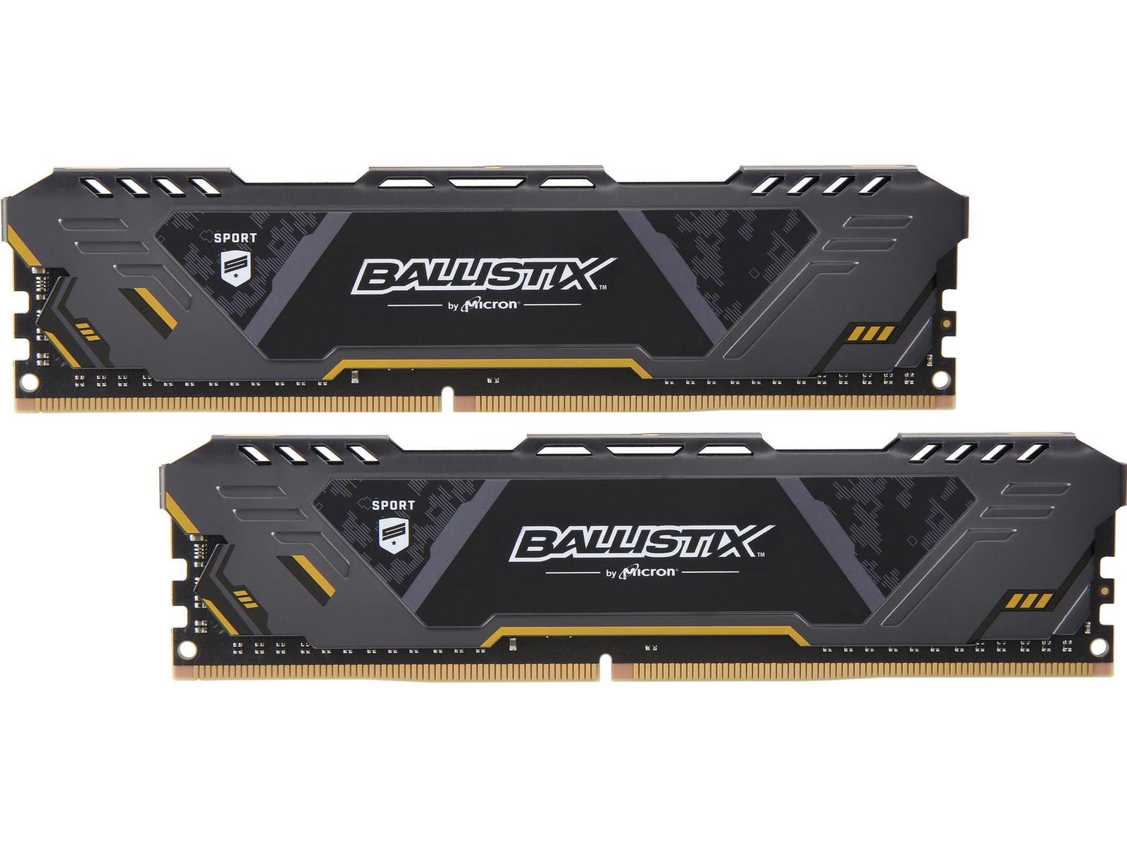 Crucial Ballistix Sport AT 16 GB (2 x 8 GB) DDR4-3200 CL16 Memory