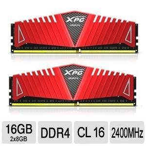 ADATA 8GB DDR4 メモリ 2400T デュアルチャンネル ADATA XPG Z1 16 GB (2 x 8 GB) DDR4-2400 CL16 Memory (AX4U2400W8G16