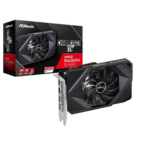 ASRock Challenger ITX Radeon RX 6600 8 GB Video Card (RX6600 CLI