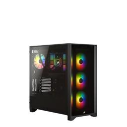 Corsair iCUE 4000X RGB ブラック 未開封新品 iCUE 4000X RGB Tempered Glass Mid-Tower ATX Case — Black