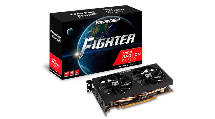 SUPEX RX-6600R ビデオエディター PowerColor Fighter Radeon RX 6600 8 GB Video Card (AXRX 6600 8GBD6