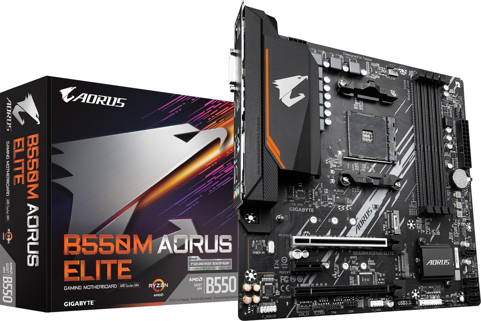 Gigabyte B550M AORUS ELITE Micro ATX AM4 Motherboard (B550M AORUS