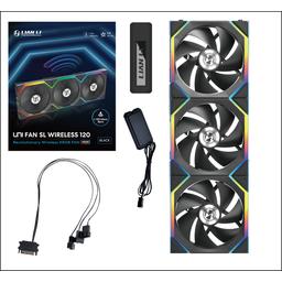 Lian Li UNI FAN RS SL Wireless 120 3ファン UNI FAN SL Wireless WT UF-RS-SL120-LCD-WLS-3W LCDモデル