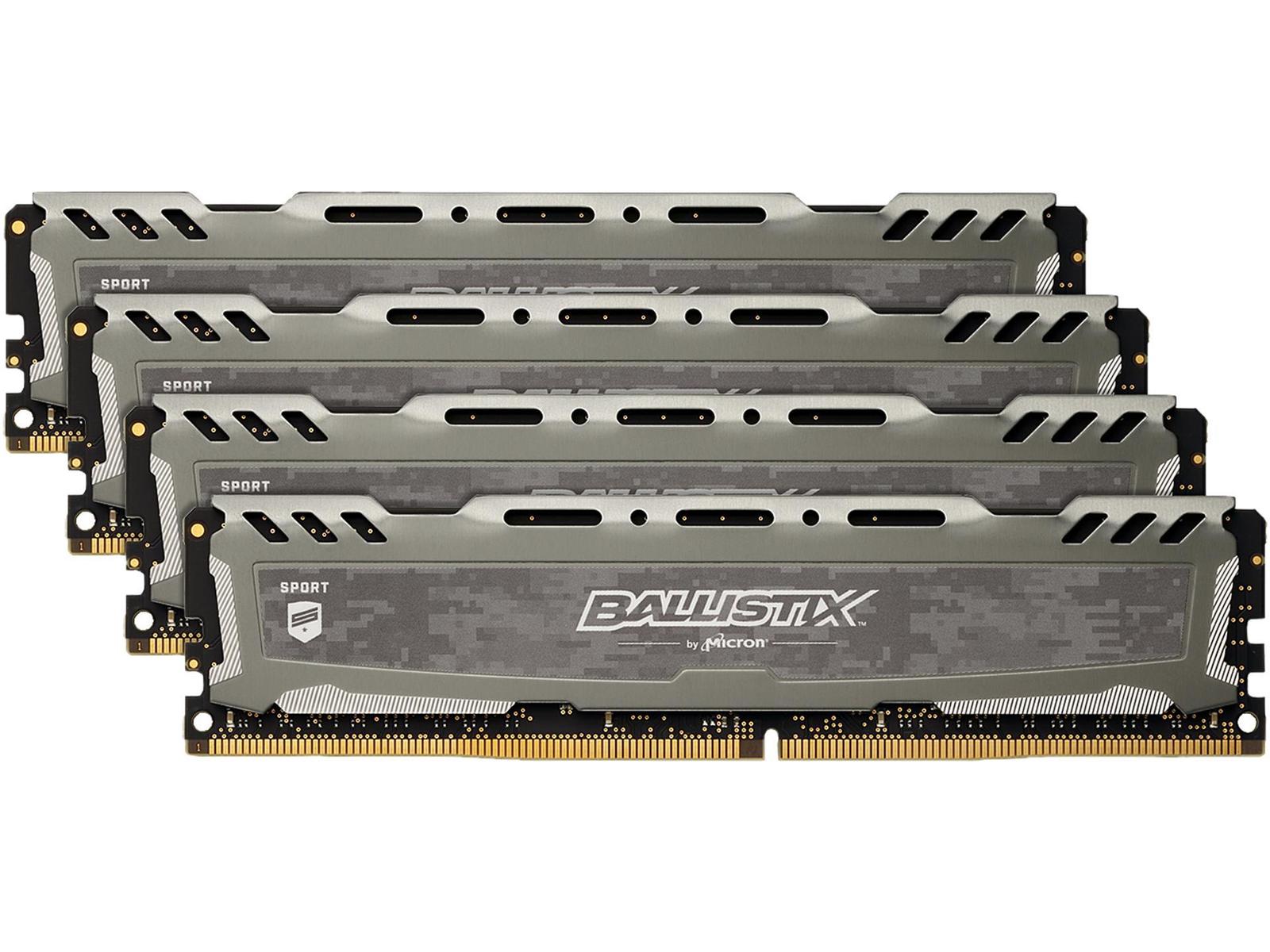 Crucial Ballistix Sport LT 64 GB (4 x 16 GB) DDR4-3000 CL16 Memory