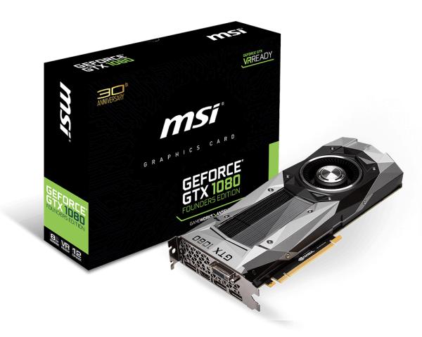 MSI Founders Edition GeForce GTX 1080 8 GB Video Card