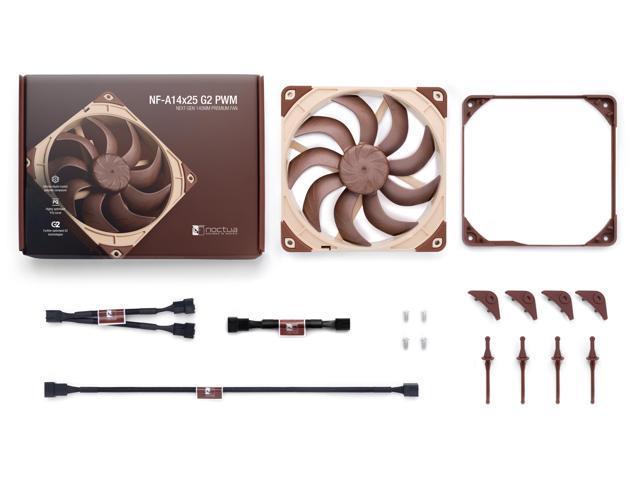 Noctua NF-A14x25r G2 PWM chromax.black, Rond Frame 140mm Ventilator, 4-Pins (Zwart