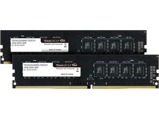 TEAMGROUP Elite 32 GB (2 x 16 GB) DDR4-2666 CL19 Memory