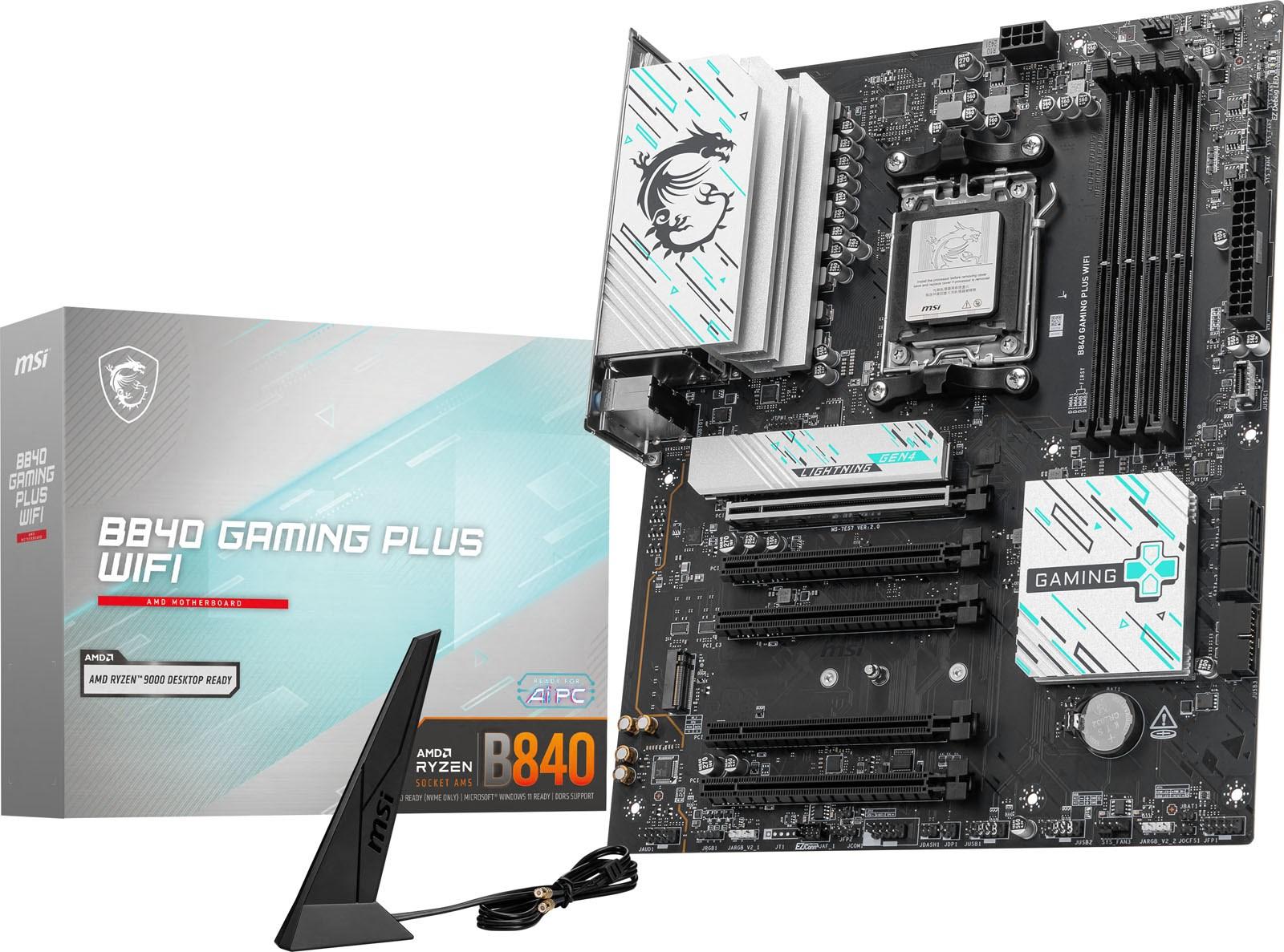 MSI B840 GAMING PLUS WIFI ATX AM5 Motherboard (B840 GAMING