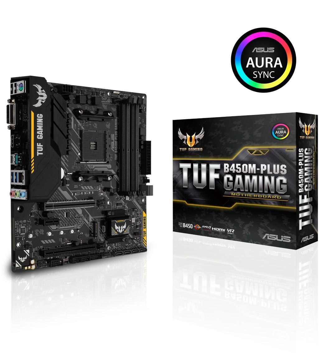 Asus TUF B450M-PLUS GAMING Micro ATX AM4 Motherboard (B450M-PLUS