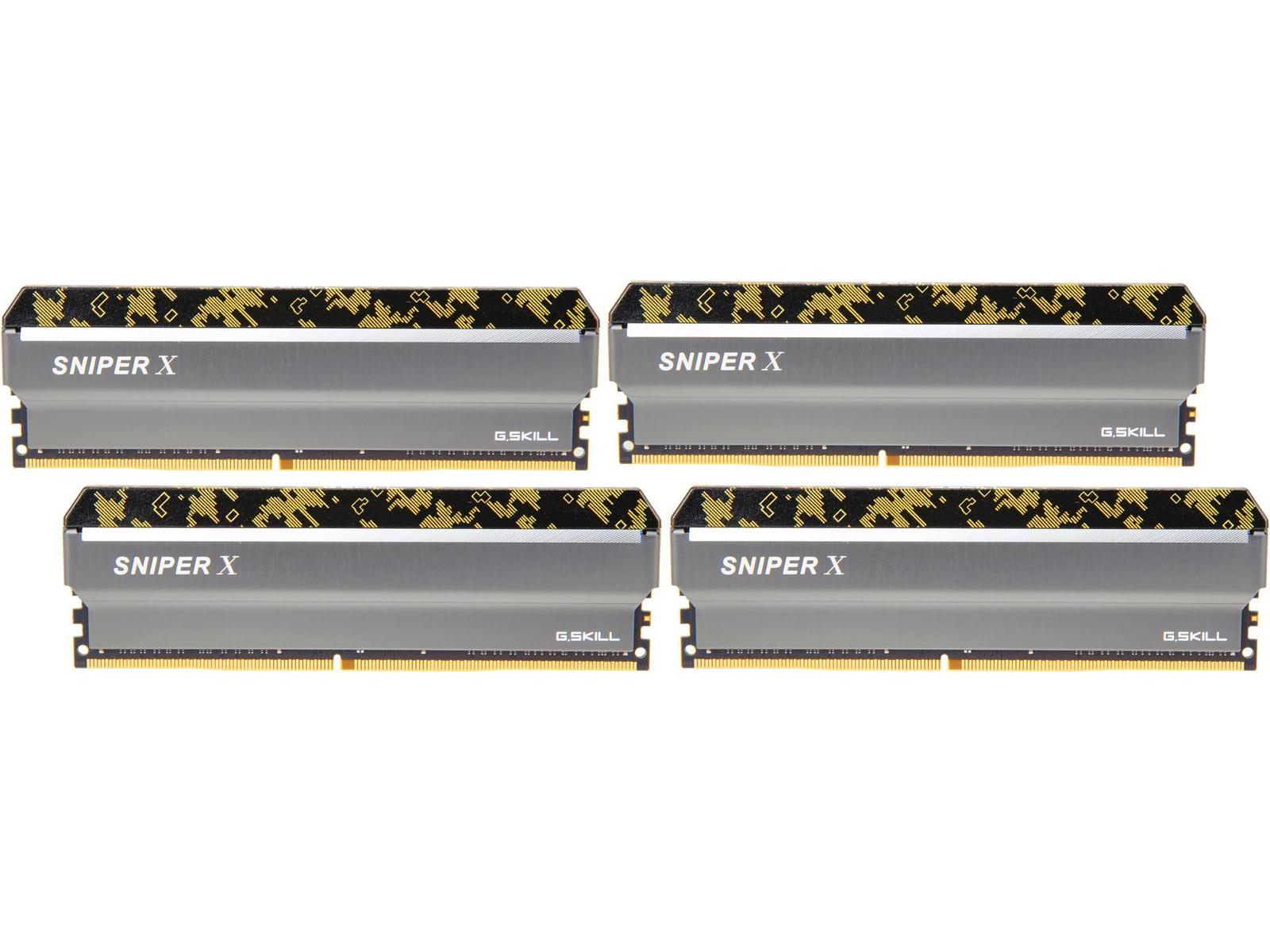 G.Skill Sniper X 64 GB (4 x 16 GB) DDR4-3600 CL19 Memory (F4