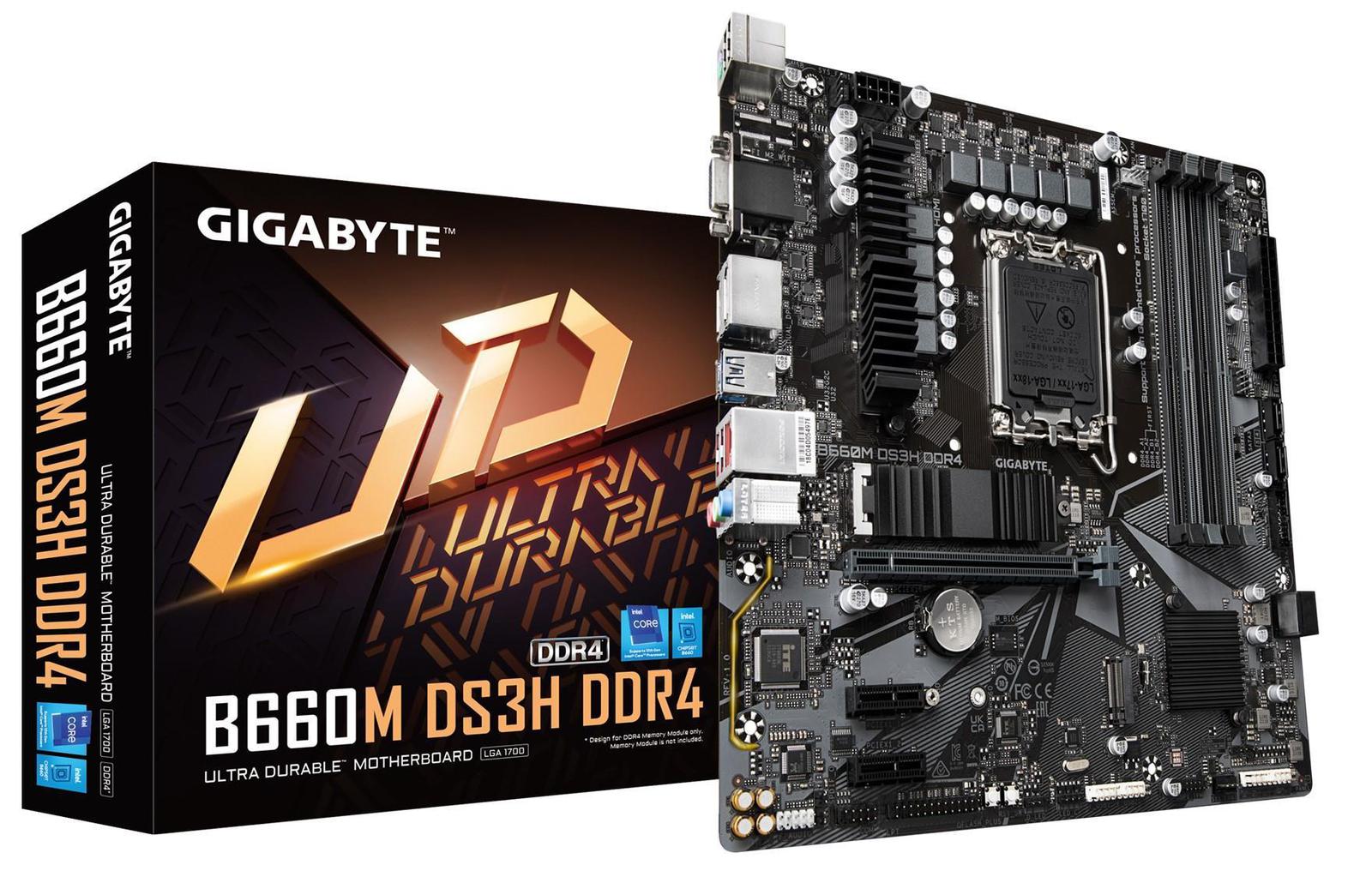 Gigabyte B660M DS3H DDR4 Micro ATX LGA1700 Motherboard (B660M DS3H