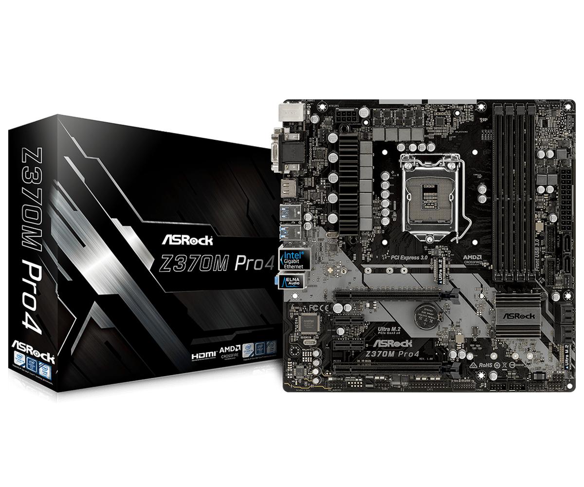 ASRock Z370M Pro4 Micro ATX LGA1151 Motherboard (Z370M Pro4