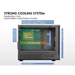DIYPC DIY-mATX06-Wood Black USB3.0 /Type C Micro ATX Mid Tower