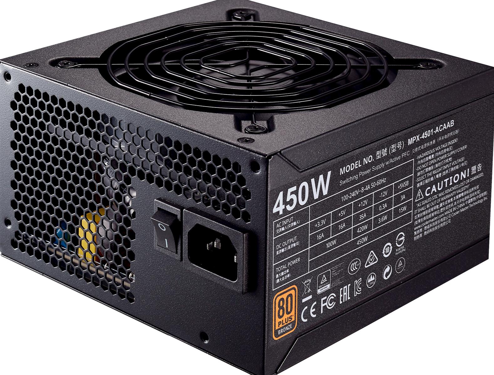 Cooler Master MWE Bronze V2 450 W 80+ Bronze Certified ATX Power