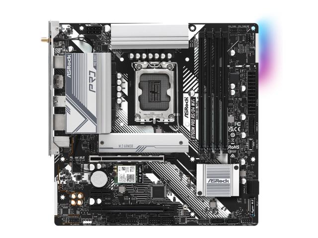ASRock B760M Pro RS/D4 WiFi Micro ATX LGA1700 Motherboard (B760M