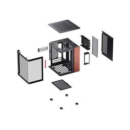 Jonsbo TK-0 Black Mini-ITX PCケース JONSBO TK-0 Black ITX Mini Tower PC Case, Hyperboloid Glass