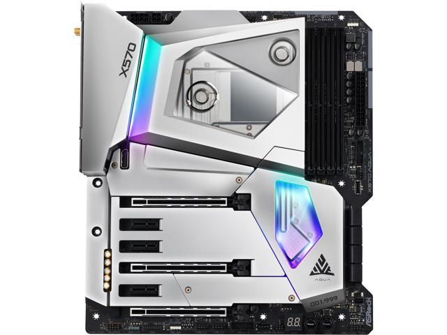 ASRock X570M+Ryzen5 5600X(クーラー付)+メモリ32GB ASRock X570 AQUA EATX AM4 Motherboard (X570 AQUA) - PCPartPicker
