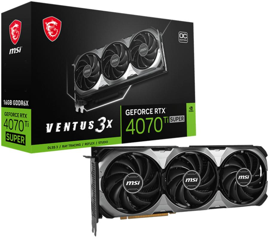ジャンク MSI GeForce RTX 4070Ti VENTUS MSI VENTUS 3X OC GeForce RTX 4070 Ti SUPER 16 GB Video Card (RTX