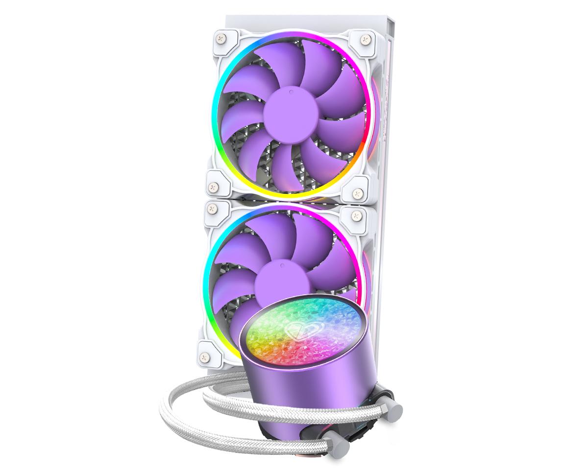 ID-COOLING PINKFLOW 240 DIAMOND PURPLE 55.2 CFM Liquid CPU Cooler