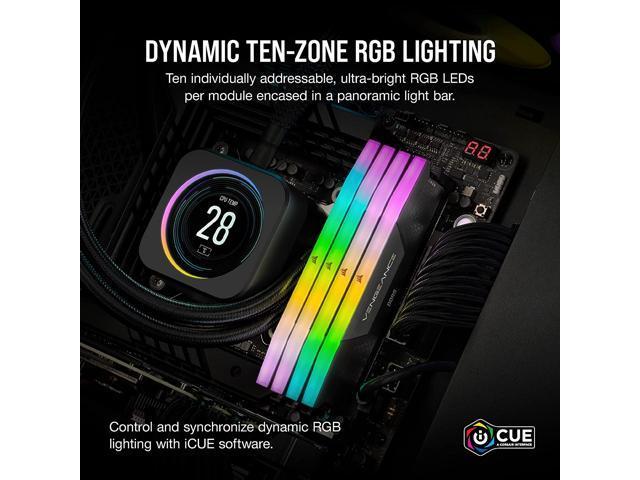 CORSAIR Vengeance RGB 32GB (2 x 16GB) 288-Pin PC RAM DDR5 6000