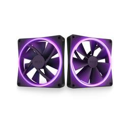 NZXT F140 RGB DUO 84.75 CFM 140 mm Fans 2-Pack (RF-D14DF-B1
