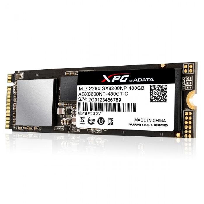 ADATA XPG SX8200 480 480 GB M.2-2280 PCIe 3.0 X4 NVME Solid State