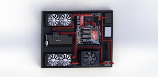 Wall Mounted, Water Cooled PC by JalfreziJeff - Intel Core i7