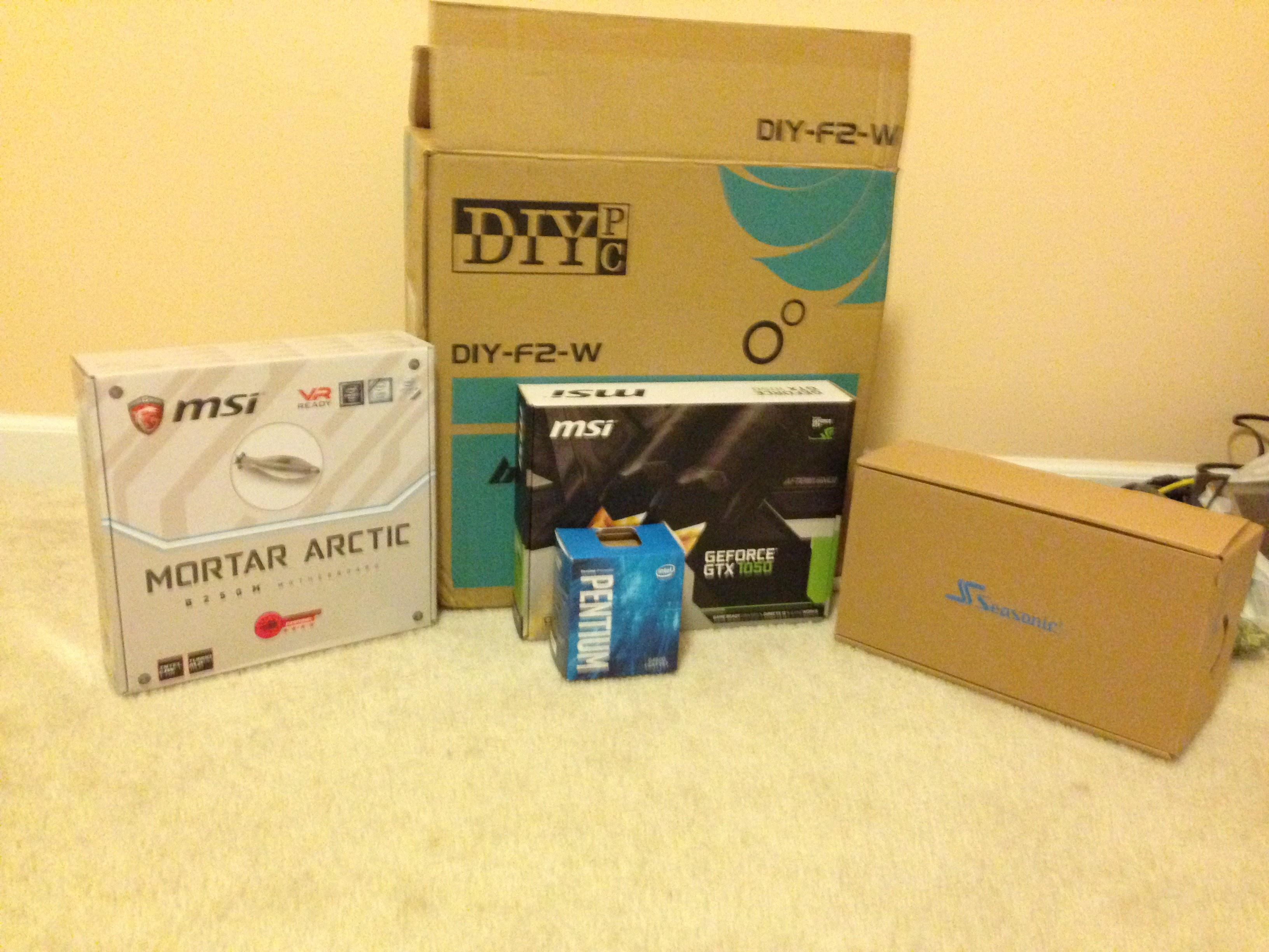 My First Build CloudMist by HenNorm Intel Pentium G4600 GeForce GTX 1050 DIYPC F2 MicroATX Mini Tower PCPartPicker
