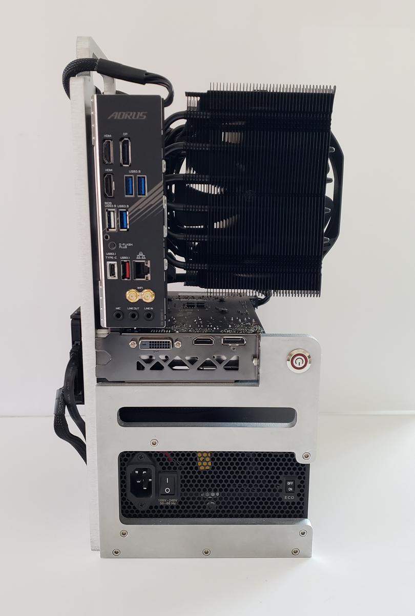 Open frame mini ITX PC by Honus - AMD Ryzen 7 2700, GeForce GTX