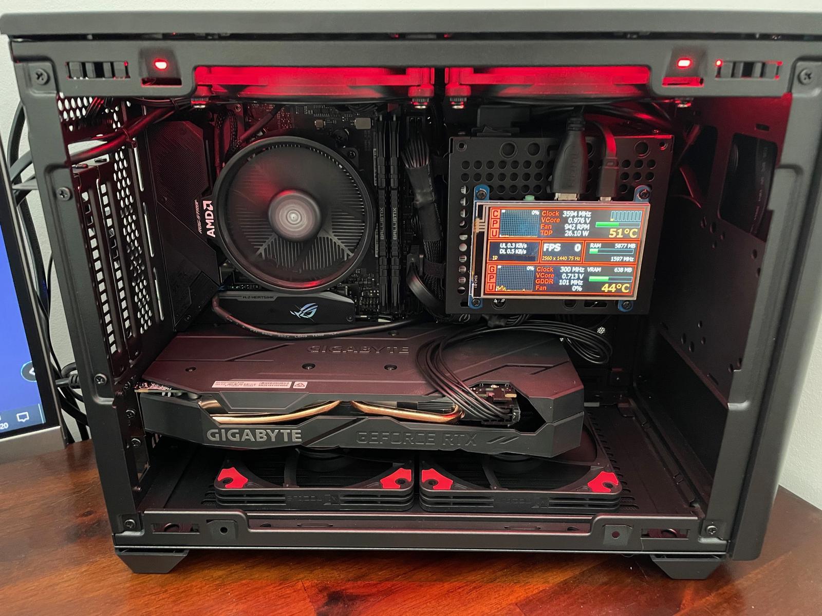 Cashie S Completed Build Ryzen 5 5600x 3 7 Ghz 6 Core Geforce Rtx 3060 Ti 8 Gb Gaming Oc Masterbox Nr0p Mini Itx Desktop Pcpartpicker