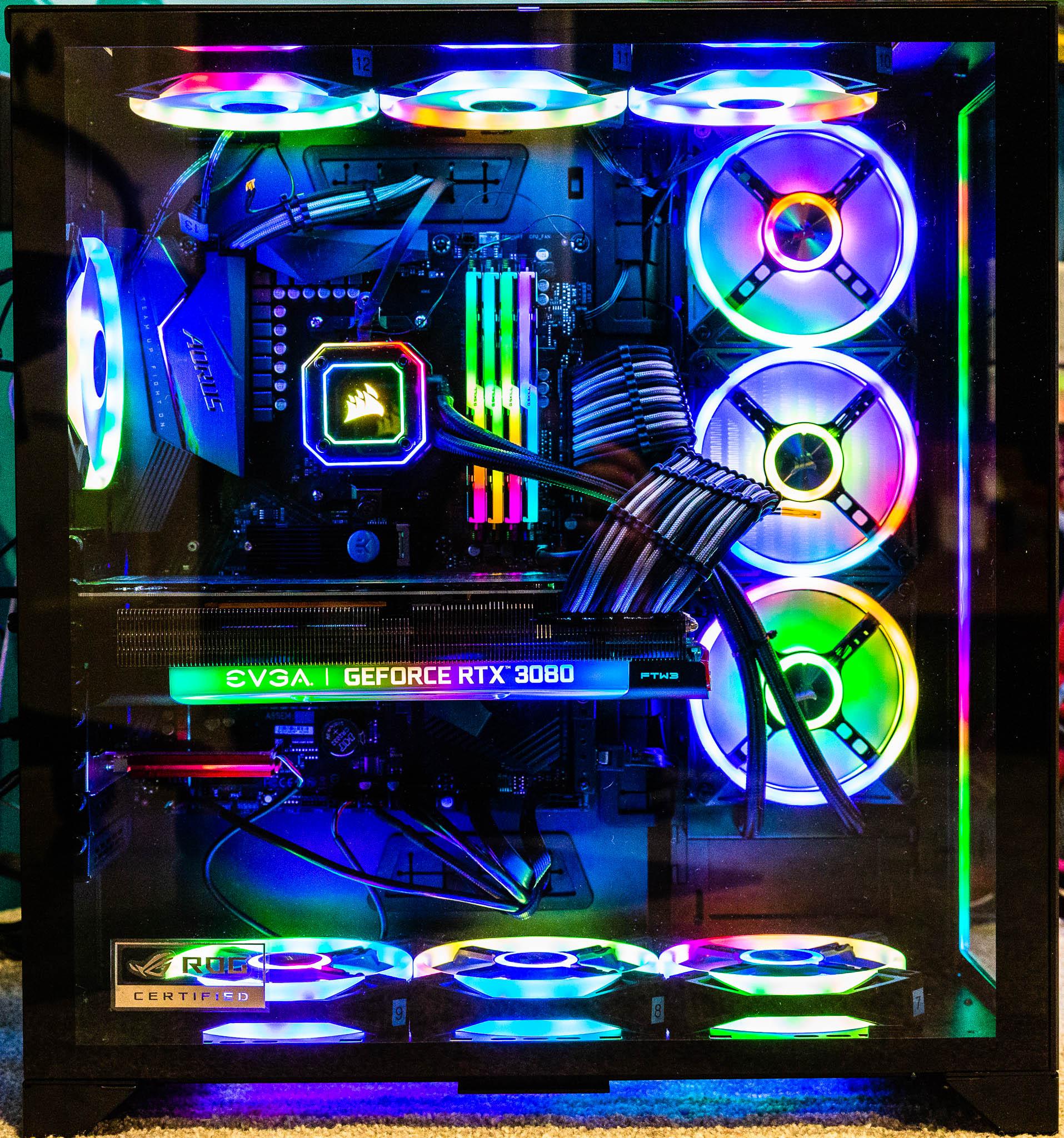 RGB Fan Set 12cm Pc Fan Controller Circle Led Cooler Computer PC Case 