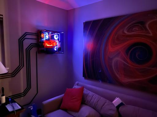 Core P3 wall mount with EKWB custom loop. by Zakharov123