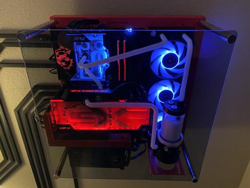 Core P3 wall mount with EKWB custom loop. by Zakharov123