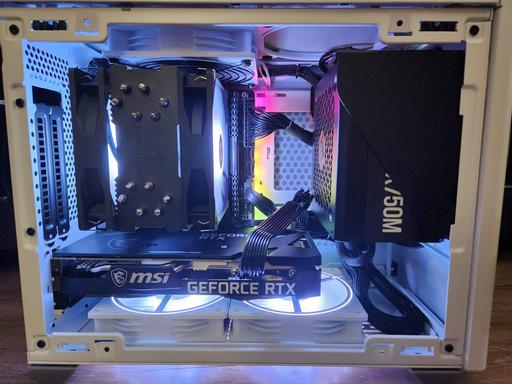 White/Black Media Center NR200P Build with ATX PSU! by