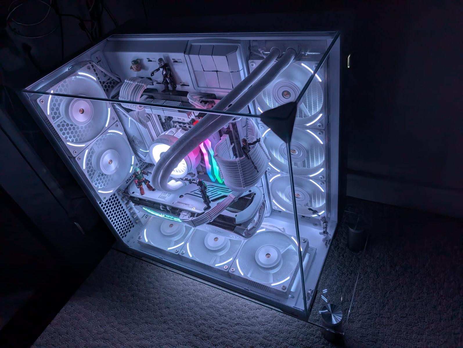 All white Lian Li O11 Vision Compact build by saurabh1312 - AMD