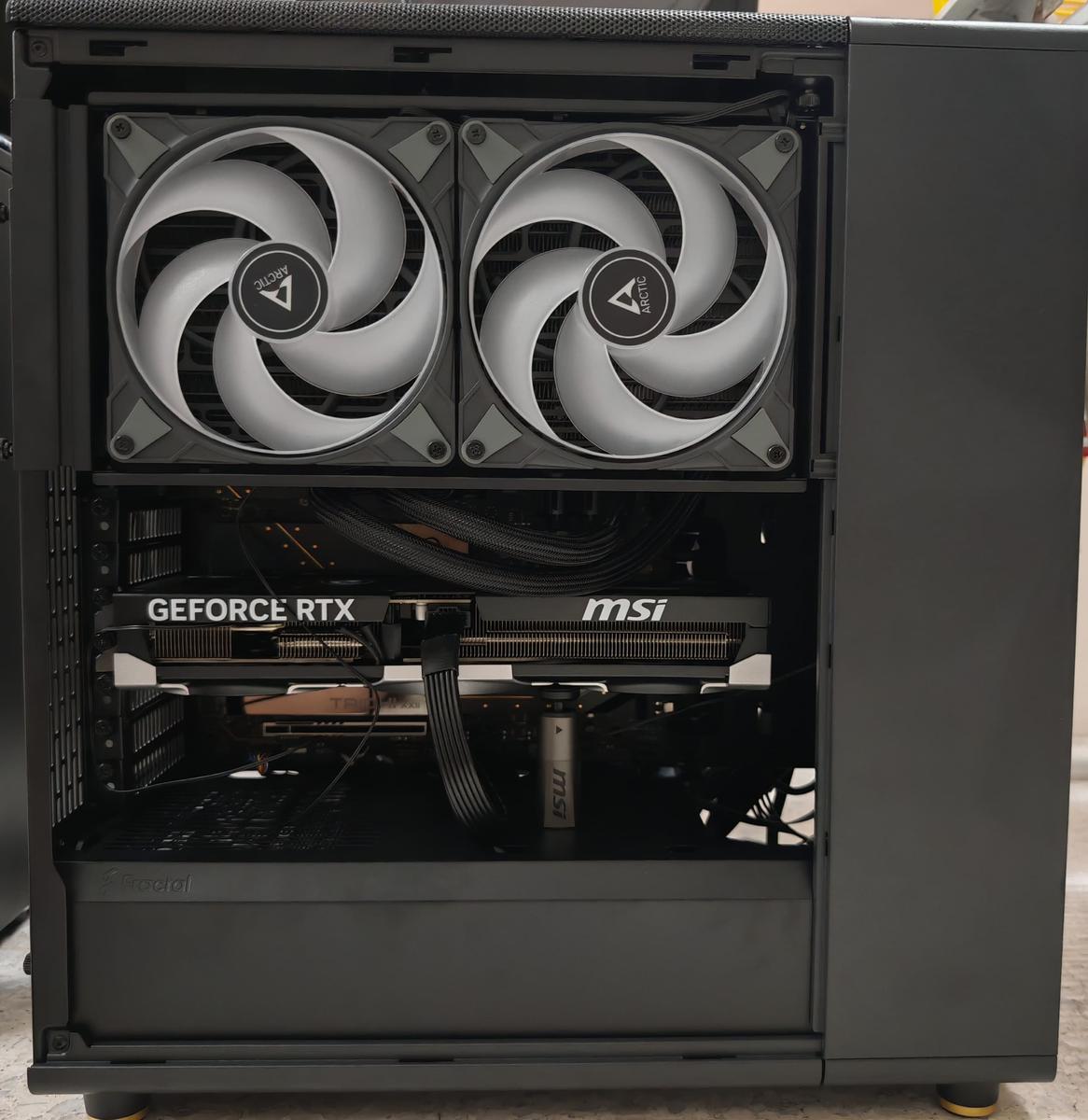 9800x3d, X870E Taichi, 5080, 280 AIO with Fractal North by