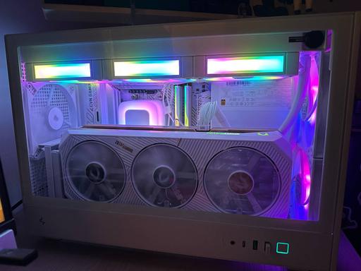 All White Deepcool CH260 Vertical GPU Build by awkwardusername
